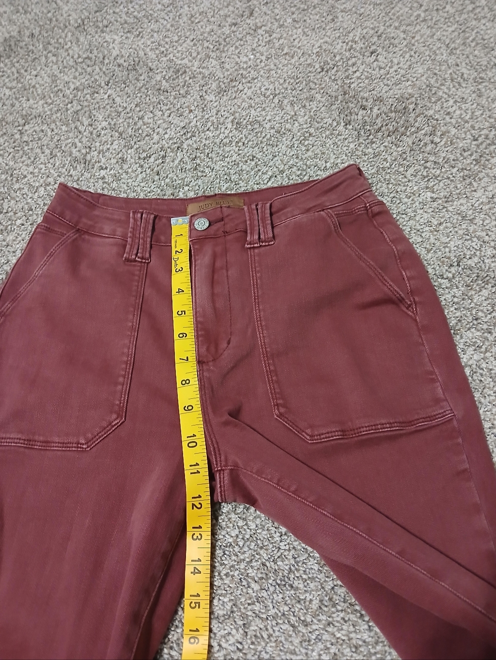 Judy Blue High-Rise Straight Leg Pants in Burgundy - Picture 9 of 16